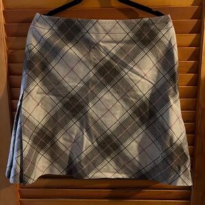 J Crew Wool Pleated Plaid Mini Skirt - Size 6